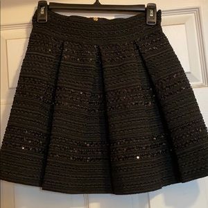 Black mini skirt